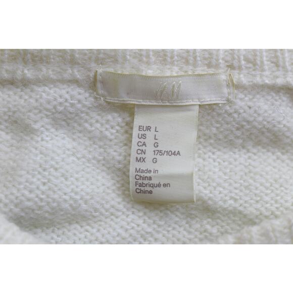 H&M wool fair isle pullover retro sweater womens large nordic cabincore holiday - Picture 3 of 5